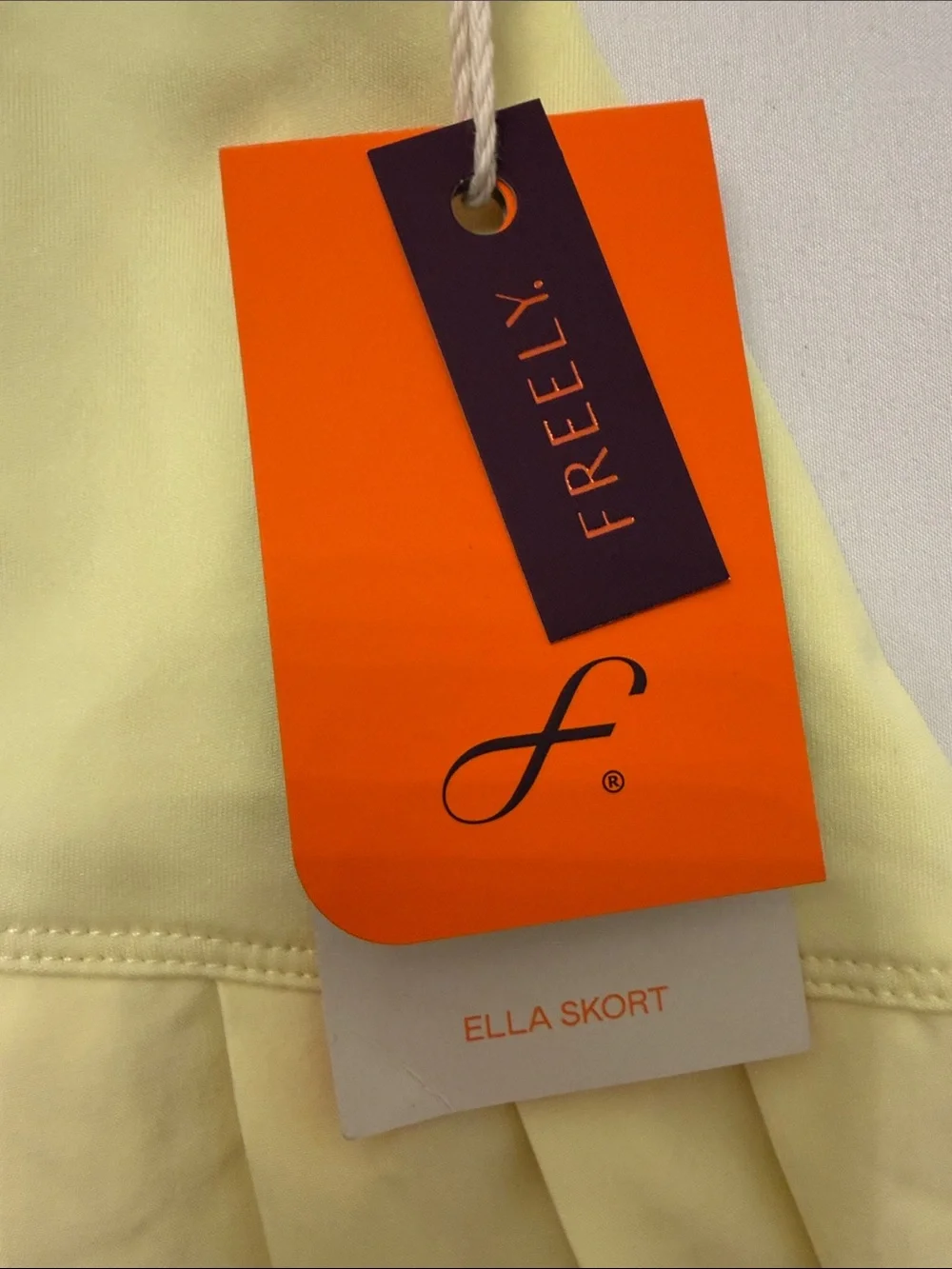 Pleated Sport Skirt in Pale Yellow